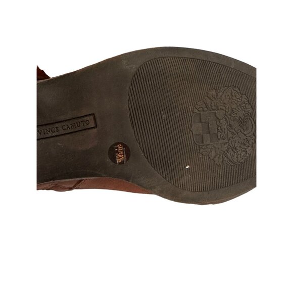 VINCE CAMUTO Tan Brown Ankle Booties Boots Size 9 - Picture 6 of 7